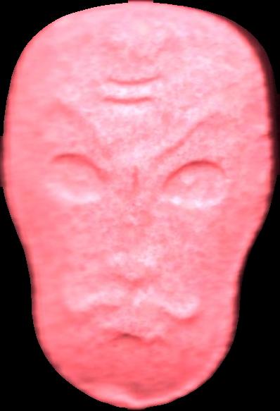 Casa de papel (Rosa) - MDMA 221mg (Front) pill — lab-tested sample