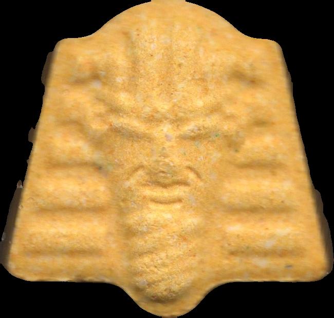 Faraón (Amarillo) - MDMA 209mg (Front) pill — lab-tested sample