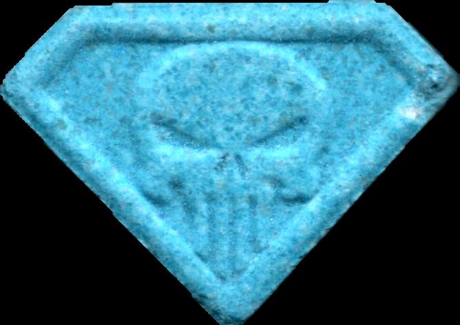 Punisher (Azul) - MDMA 188mg (Front) sample 2026-02-10_punisher_azul
