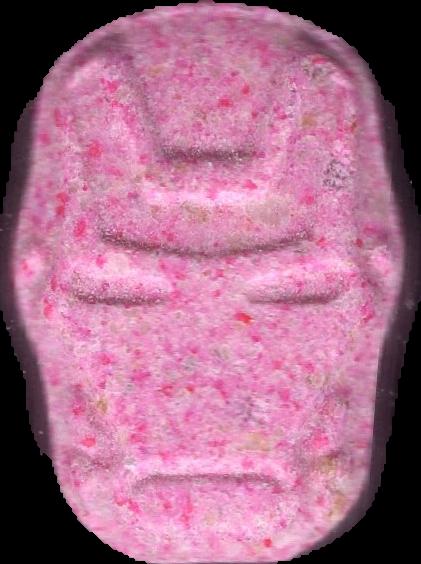 ironman (Rosa Claro) - MDMA 85mg (Front) pill — lab-tested sample