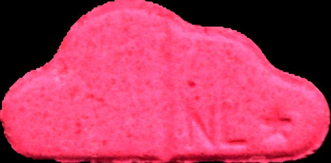 SoundCloud (Rosa) - MDMA 230mg (Front) pill — lab-tested sample