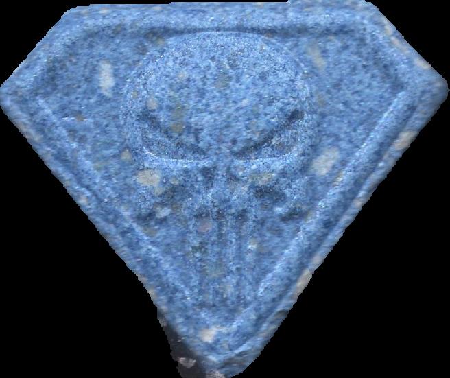 Punisher (Azul) - MDMA 187mg (Front) sample 2026-04-09_punisher_azul
