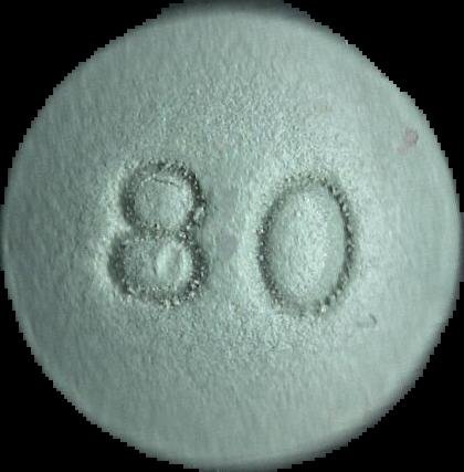 OC 80 (Verde Claro) (Front) pill — lab-tested sample