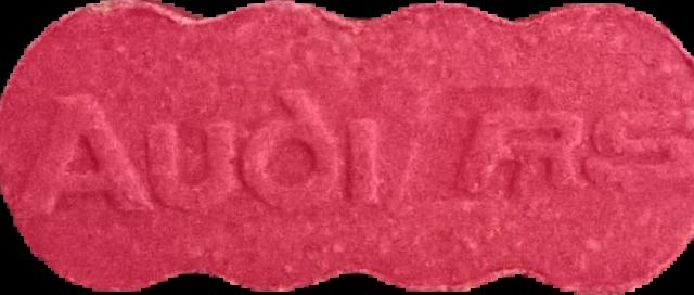 AUDI RS (Rojo) - MDMA 145mg (Front) lab-tested pill — back