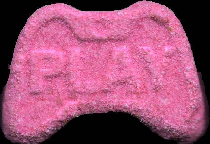 Play (Rosa) - MDMA 229mg (Front) pill — lab-tested sample