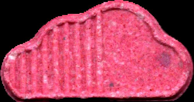 SoundCloud (Rosa) - MDMA 214mg (Front) pill — lab-tested sample