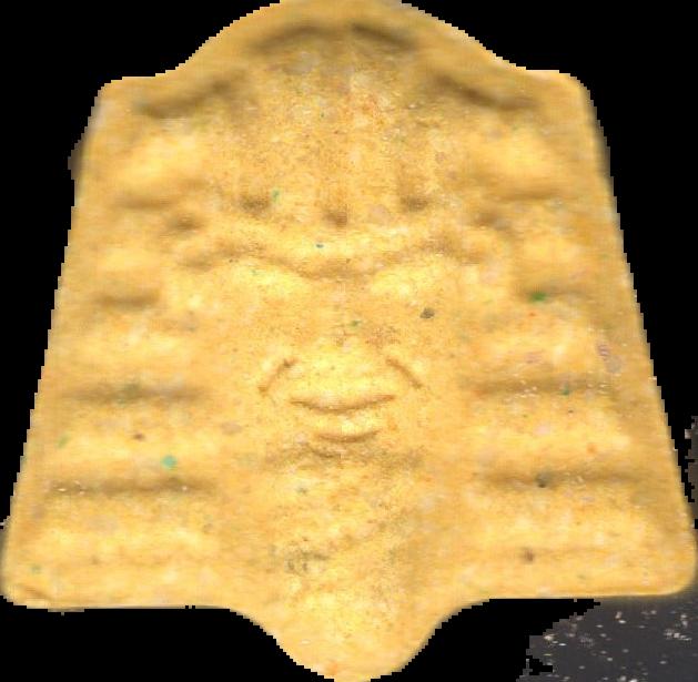 Faraón (Amarillo) - MDMA 158mg (Front) pill — lab-tested sample