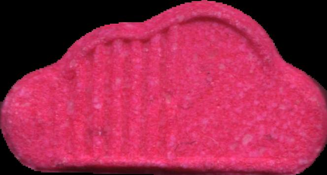 SoundCloud (Rosa) - MDMA 144mg (Front) pill — lab-tested sample