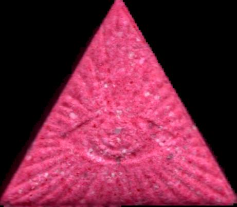 Illuminati (Rosa) - 2C-B 11mg (Front) lab-tested pill — front