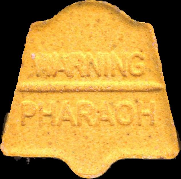Faraón (Amarillo oscuro) - MDMA 150mg (Front) sample 2026-06-04_faran_amarillooscuro