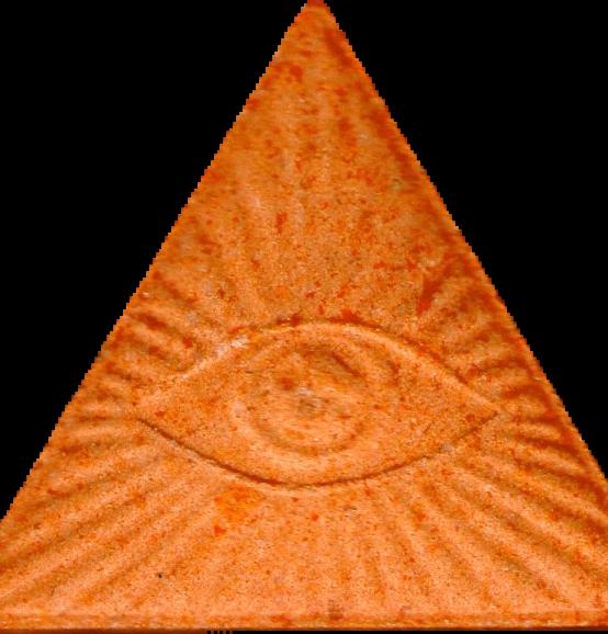 Iluminati (Naranja) - MDMA 151mg (Front) pill — lab-tested sample