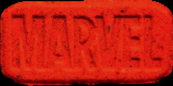 Marvel - Elektra (Naranja) - MDMA 157mg (Front) lab-tested pill — front
