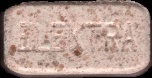 Marvel - Elektra (Multicolor) - MDMA 174mg (Front) lab-tested pill — back