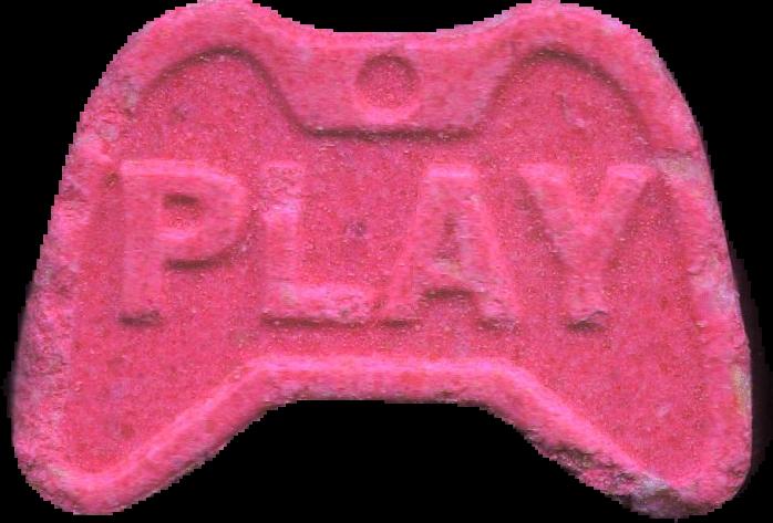 Play (Rosa) - MDMA 209mg (Front) pill — lab-tested sample