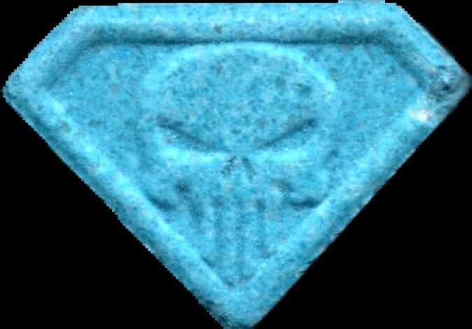 Punisher (Azul) - MDMA 105mg (Front) sample 2026-06-05_punisher_azul