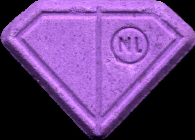 Punisher (Multicolor) - MDMA 149mg (Front) pill — lab-tested sample
