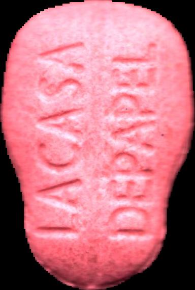 Casa de papel (Rosa) - MDMA 206mg (Front) pill — lab-tested sample