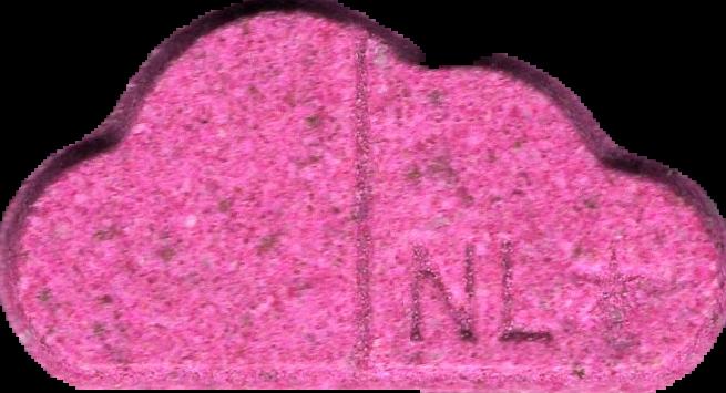 SoundCloud (Rosa) - MDMA 222mg (Front) lab-tested pill — back