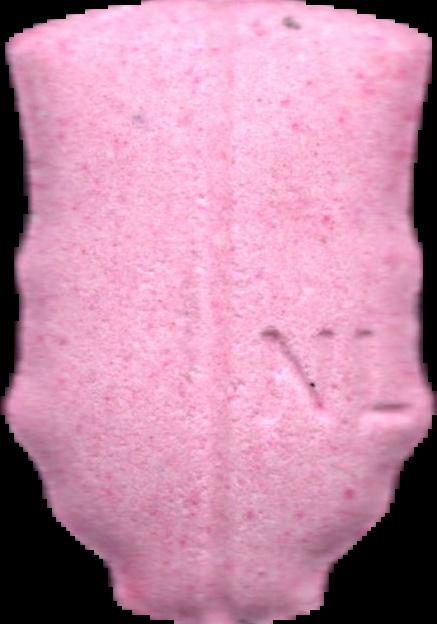 Bart Simpson (Rosa) (Front) lab-tested pill — back