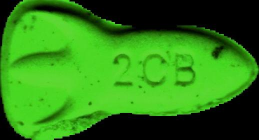 NASA (Verde) - 2C-B 12mg (Front) lab-tested pill — back