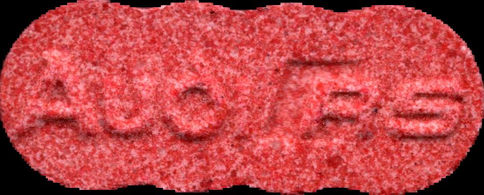 AUDI RS (Rosa) - MDMA 137mg (Front) lab-tested pill — back