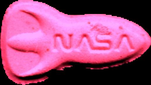 NASA (Rosa) - 2C-B 11mg (Front) lab-tested pill — front
