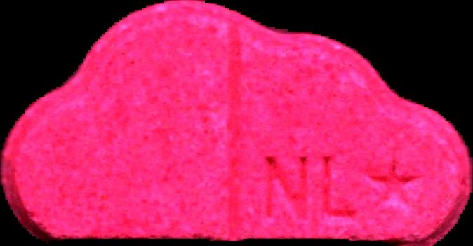 SoundCloud (Rosa) - MDMA 133mg (Front) lab-tested pill — back