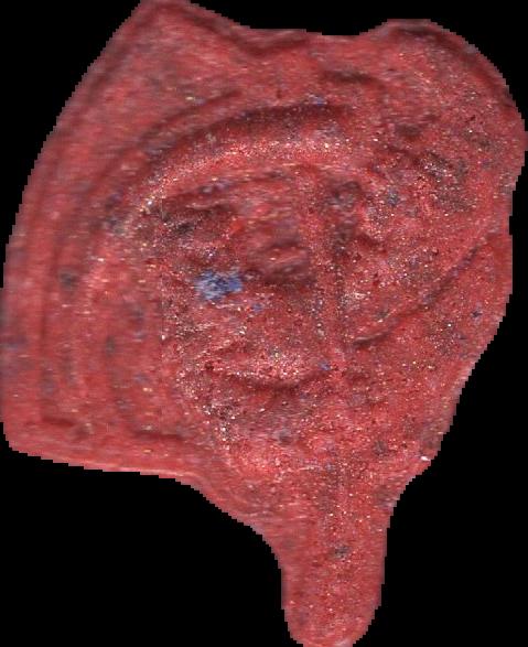 logo new (Rojo) - MDMA 157mg (Front) lab-tested pill — back