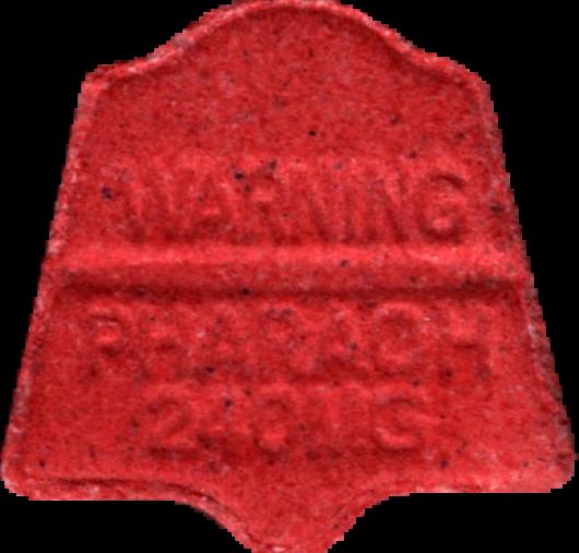 Faraón (Rojo) - MDMA 100mg (Front) lab-tested pill — back