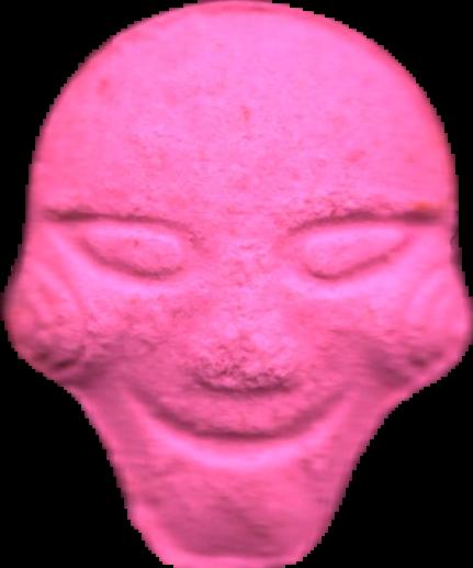 Saw (Rosa) - MDMA 91mg (Front) lab-tested pill — front