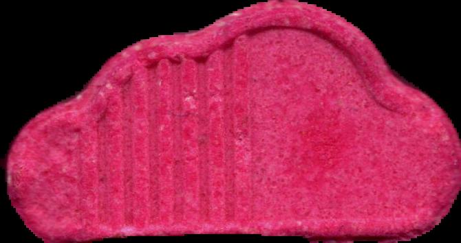 SoundCloud (Rosa) - MDMA 158mg (Front) lab-tested pill — front