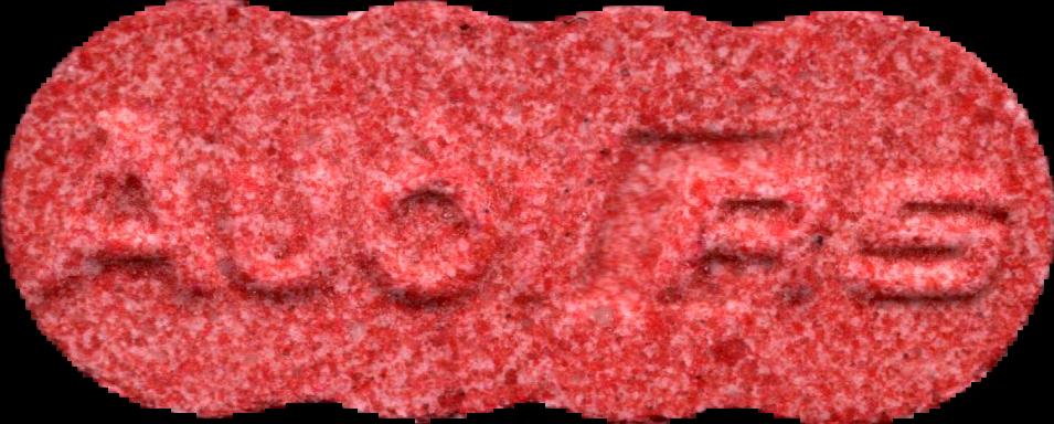 AUDI RS (Rosa) - MDMA 147mg (Front) lab-tested pill — back