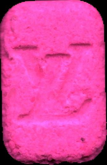 Louis Vuitton LV (Rosa) - MDMA 141mg (Front) lab-tested pill — front
