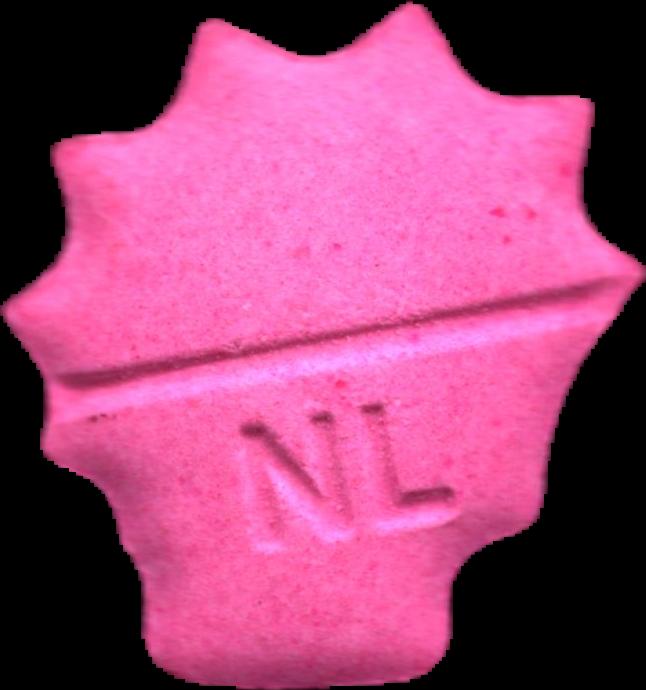 Simpson (Rosa) (Front) lab-tested pill — back