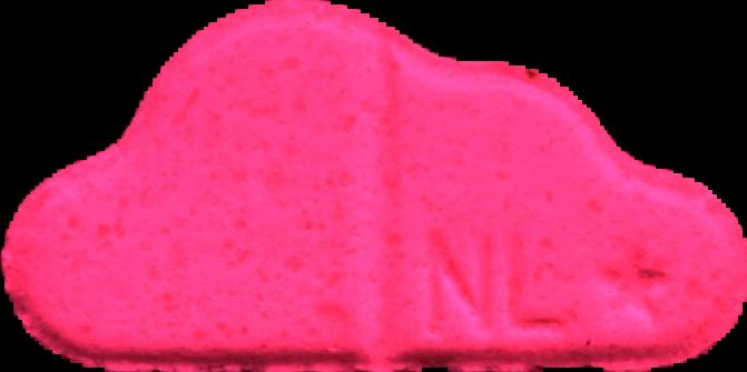 SoundCloud (Rosa) - MDMA 186mg (Front) lab-tested pill — back
