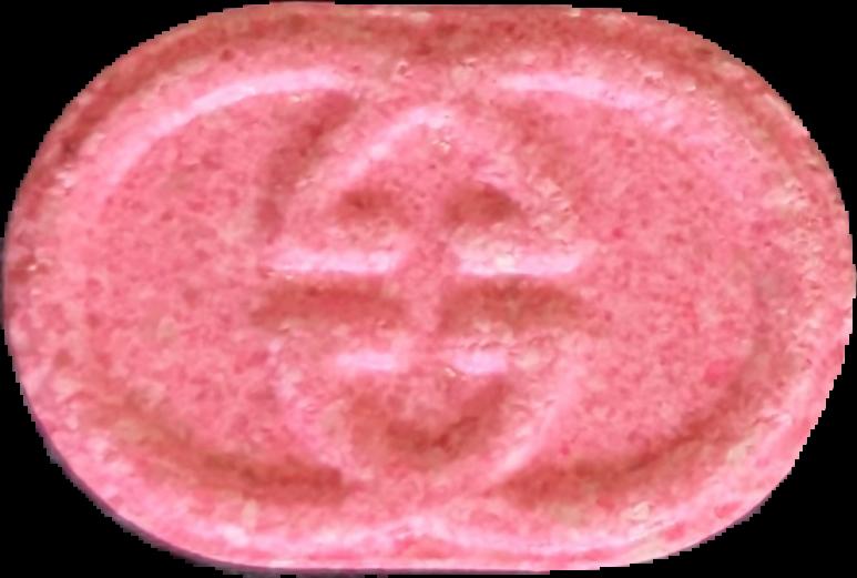 Chanel (Rosa) - MDMA 131mg (Front) lab-tested pill — front
