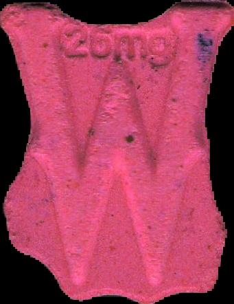 Miércoles (Rosa) - 2C-B 19mg (Front) lab-tested pill — front