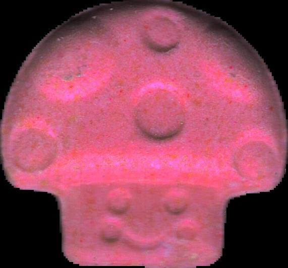 Seta (Rosa) - MDMA 129mg (Front) lab-tested pill — back
