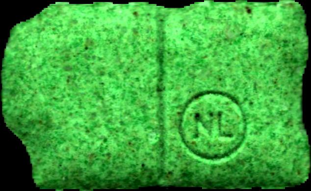 M&MS (Verde) - MDMA 183mg (Front) lab-tested pill — back