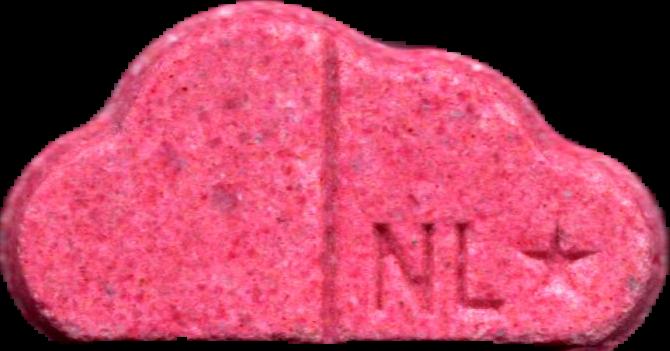 SoundCloud (Rosa) - MDMA 163mg (Front) lab-tested pill — back