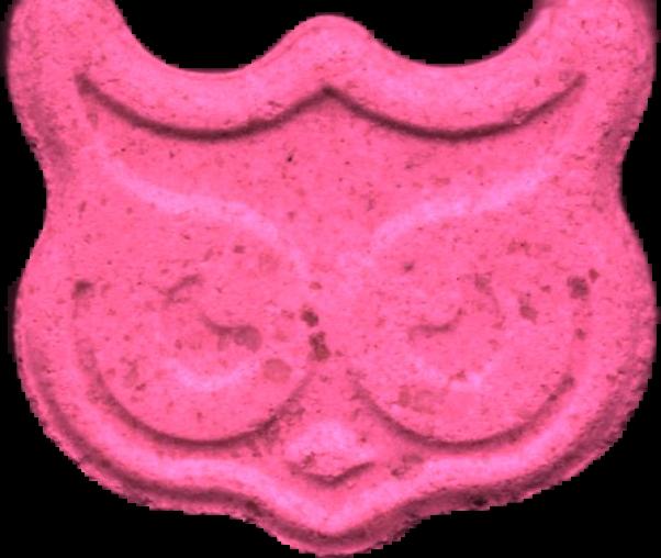 Búho-Panama (Rosa) - MDMA 141mg (Front) lab-tested pill — front