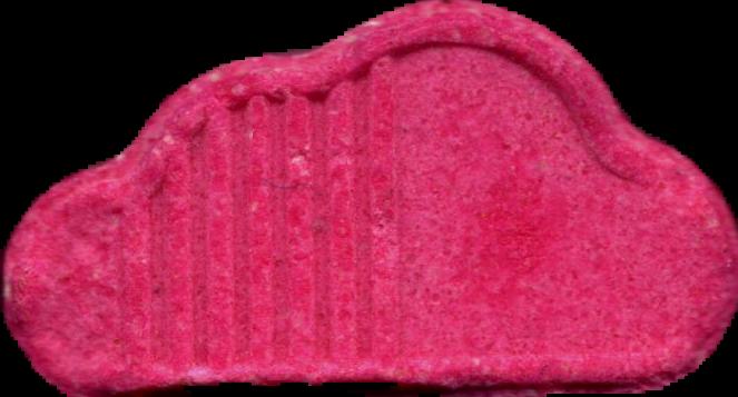 SoundCloud (Rosa) - MDMA 114mg (Front) lab-tested pill — front