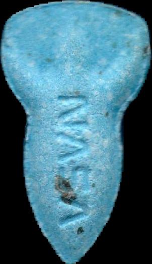 NASA (Azul claro) - 2C-B 24mg (Front) lab-tested pill — front