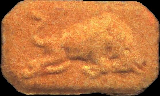 Red Bull (Naranja) - MDMA 182mg (Front) lab-tested pill — front